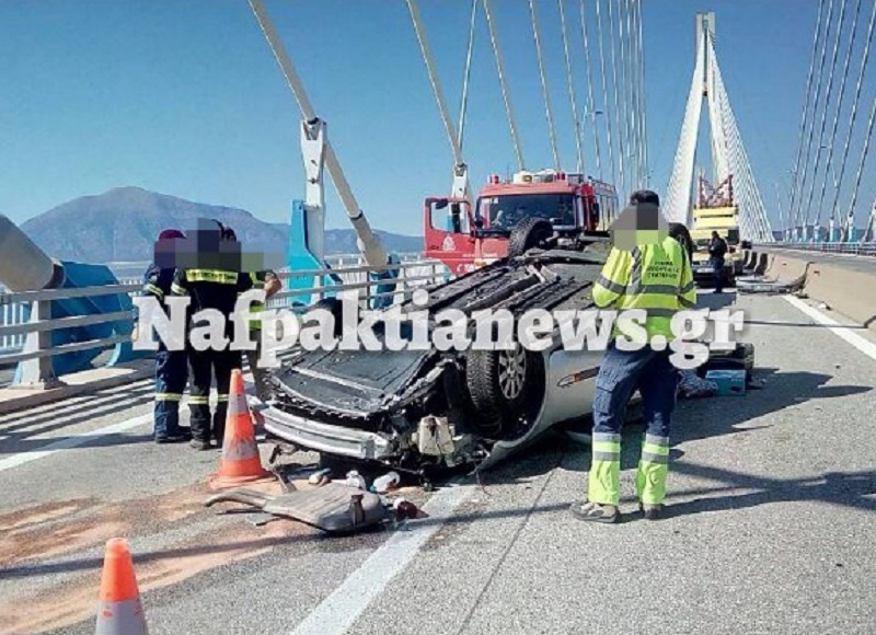 Ντελαπάρισε μετά από τροχαίο στη γέφυρα Ρίου-Αντιρρίου