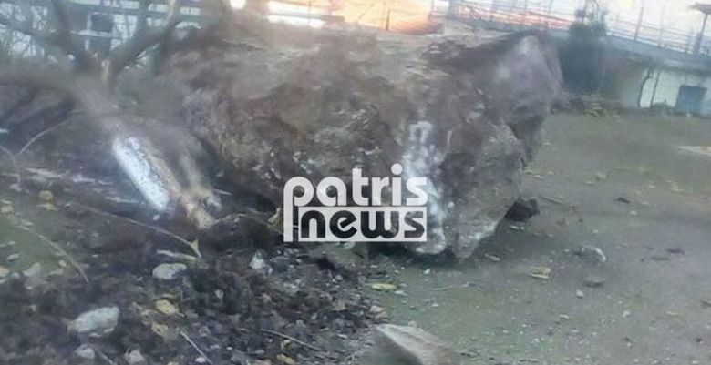 Λαχτάρα για κατοίκους χωριού της Ηλείας από κατολίσθηση βράχου