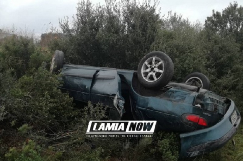 Βουτιά αυτοκινήτου από ύψος 10 μέτρων στις Ράχες Φθιώτιδας