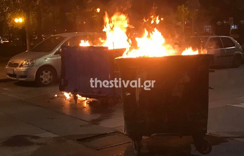 Μολότοφ κατά αστυνομικών στη Θεσσαλονίκη
