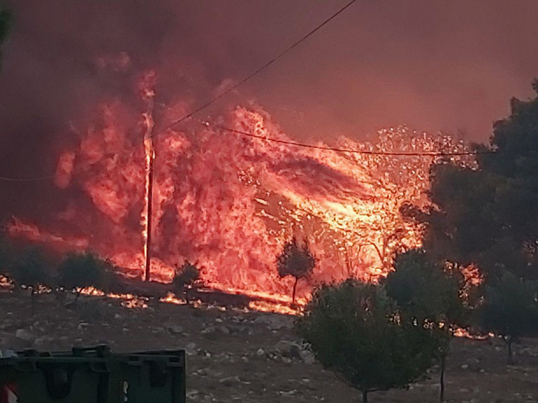 Ολονύχτια μάχη με τις φλόγες στη Ζάκυνθο – Σώθηκε το χωριό Κερί