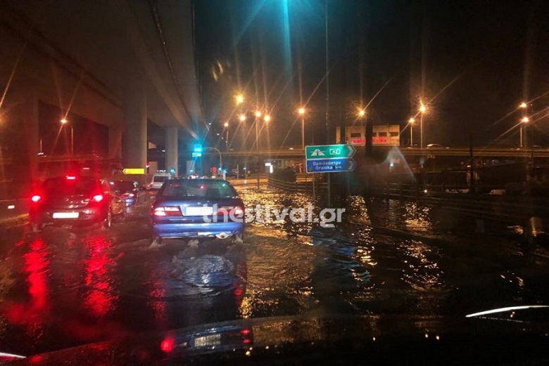 Σοβαρά προβλήματα από τις καταιγίδες στη Θεσσαλονίκη