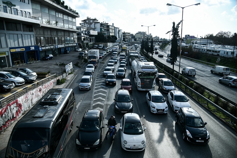Κυκλοφοριακή συμφόρηση στον Κηφισό λόγω των ελέγχων
