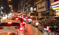 Κυκλοφοριακό χάος στο κέντρο της Αθήνας- Δείτε εικόνες