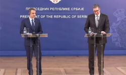 Ξεκίνησε η συνάντηση του Κυριάκου Μητσοτάκη με τον Σέρβο πρόεδρο Αλεξάνταρ Βούτσιτς στο Βελιγράδι