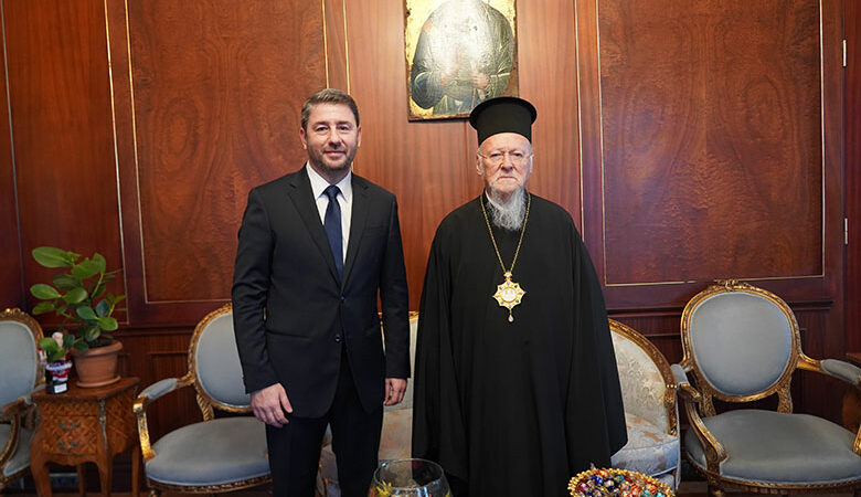 Τον Οικουμενικό Πατριάρχη Βαρθολομαίο συνάντησε ο Νίκος Ανδρουλάκης στο Φανάρι