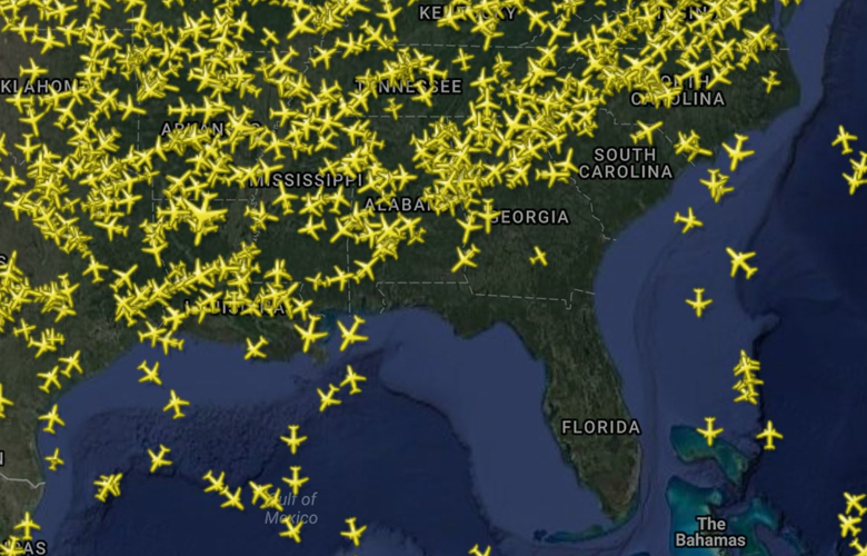 Έτσι μοιάζει η κίνηση των αεροπλάνων στις ΗΠΑ λόγω Ίρμα!