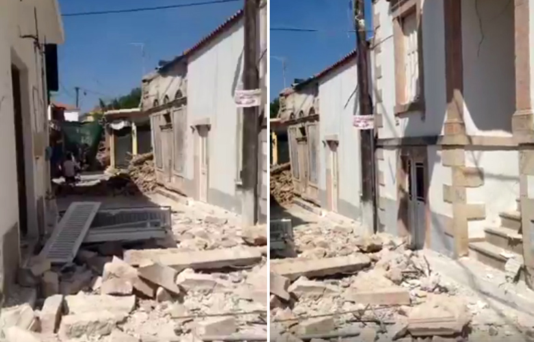 Βίντεο με τις σοβαρές υλικές ζημιές στη Λέσβο από τα ισχυρά Ρίχτερ