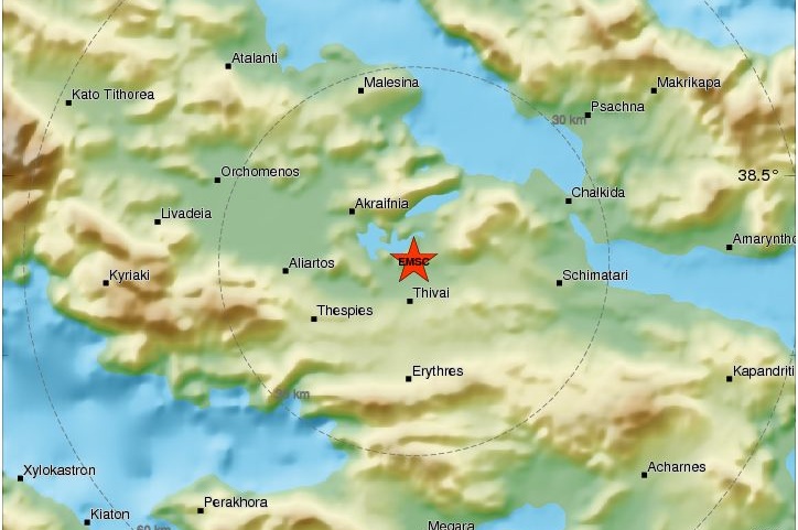 Σεισμός στη Θήβα, έγινε αισθητός και στην Αθήνα
