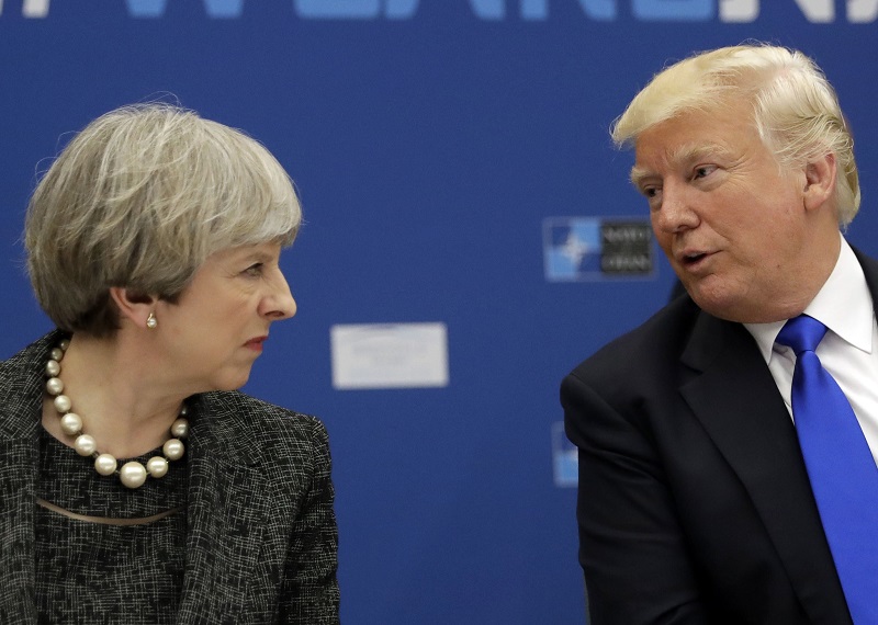 Brexit και Huawei στη συνάντηση του Τραμπ με την Μέι