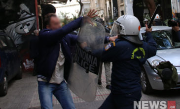 Άγρια επεισόδια έξω από συμβολαιογραφείο