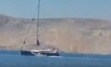Τουρκικό ιστιοφόρο βύθισε ελληνικό αλιευτικό στη Σύμη (ΒΙΝΤΕΟ)