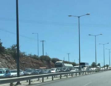 Ουρές χιλιομέτρων από τροχαίο στην εθνική Ηρακλείου-Αγίου Νικολάου