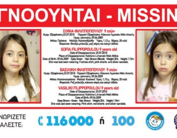Alert από το Χαμόγελο για τα δίδυμα κοριτσάκια στη Ραφήνα