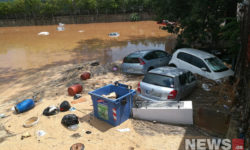 Καταποντίστηκε πάρκινγκ στο Μαρούσι – Πλημμύρισαν τα βόρεια προάστια σε 10 λεπτά