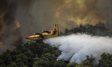 Μαίνεται η πυρκαγιά στο Μαρκόπουλο Ωρωπού – Ενισχύθηκαν οι δυνάμεις της Πυροσβεστικής