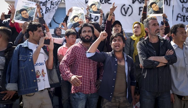 Ένταση σε διαμαρτυρία Αφγανών προσφύγων στη Μόρια