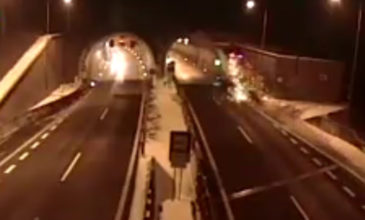 Οδηγός σώθηκε από θαύμα – Το ΙΧ πέταξε στον αέρα μέσα σε τούνελ