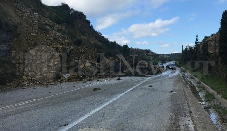 Μεγάλη κατολίσθηση στην εθνική οδό Χανίων – Κισσάμου