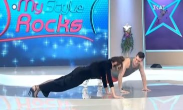 Η Μπέτυ Μαγγίρα έκανε push-ups με ψηλοτάκουνα πέδιλα