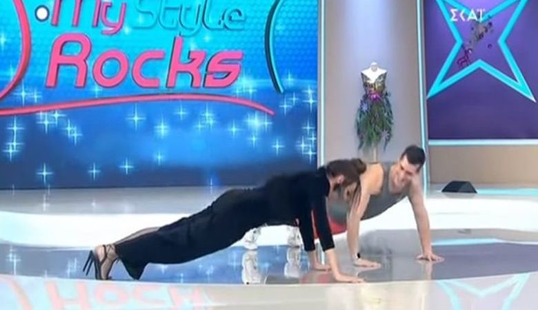 Η Μπέτυ Μαγγίρα έκανε push-ups με ψηλοτάκουνα πέδιλα