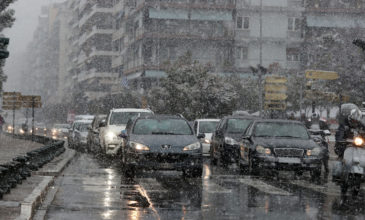 Με δυσκολία η κυκλοφορία των οχημάτων στο νομό Θεσσαλονίκης