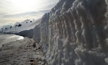 Κλειστό το χιονοδρομικό στο Φαλακρό λόγω μεγάλου όγκου χιονιού