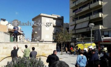 Παραδόθηκε ο άνδρας που απειλούσε να αυτοπυρποληθεί στην Κρήτη
