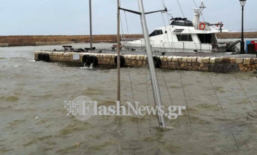 Βυθίστηκαν σκάφη στο Ενετικό λιμάνι των Χανίων