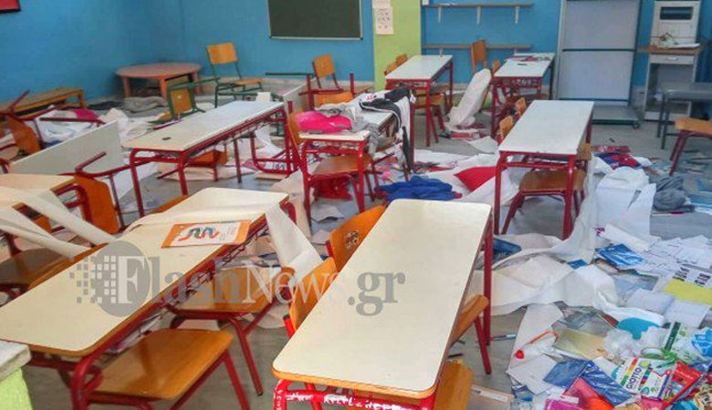 Βανδαλισμοί στο δημοτικό σχολείο Νεροκούρου Χανίων