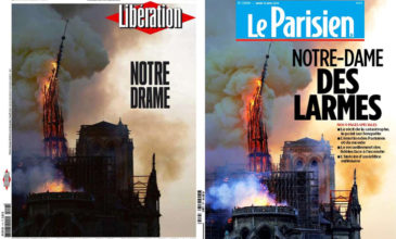 Συγκλονισμένος ο γαλλικός Τύπος για την καταστροφή στην Παναγία των Παρισίων