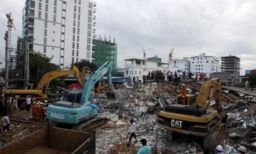 Πολύνεκρη τραγωδία από κατάρρευση πολυόροφου κτιρίου στην Καμπότζη