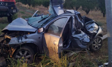 Δυστύχημα Λάρισα: Διαλυμένο το αυτοκίνητο στο οποίο επέβαινε η 19χρονη