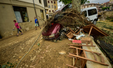 Ένας νεκρός από τις καταρρακτώδεις βροχές στη Ναβάρα της Ισπανίας
