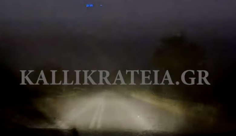 Νέο βίντεο: Η στιγμή που η καταιγίδα χτυπάει αυτοκίνητο στη Χαλκιδική
