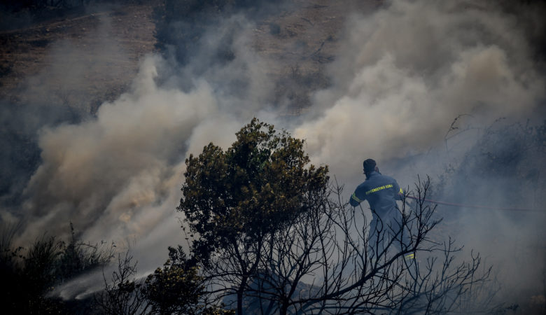 Σε δύσβατη περιοχή η φωτιά στην Εύβοια – Εκκενώνεται το χωριό Μακρυμάλλη