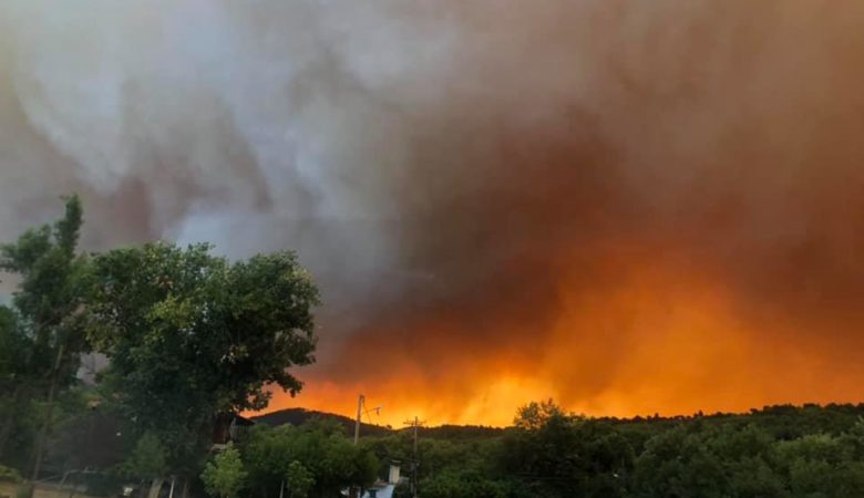 Βίντεο από την ανεξέλεγκτη φωτιά στην Εύβοια που τράβηξαν κάτοικοι