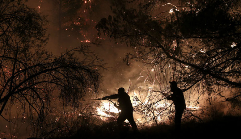 Ολονύχτια μάχη με τις φλόγες στην Εύβοια, σώθηκαν τα τέσσερα χωριά