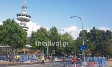 Θεσσαλονίκη:  Κλείνουν δρόμοι στο κέντρο, κάγκελα και κλούβες γύρω από τη ΔΕΘ