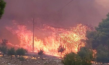 Εκτός ελέγχου η πυρκαγιά στη Ζάκυνθο – Εκκενώνονται χωριά