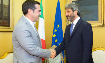 Συνάντηση Τσίπρα με τον πρόεδρο του ιταλικού Κοινοβουλιου