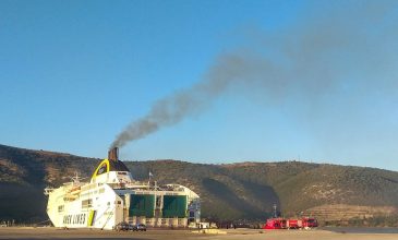 Ζημιές σε φορτηγά και εμπορεύματα λόγω της φωτιάς στο Olympic Champion