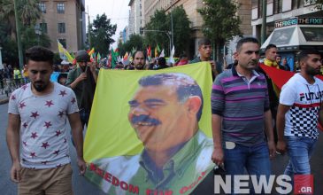 Πορεία διαμαρτυρίας στην τουρκική πρεσβεία από Κούρδους και οργανώσεις