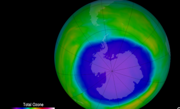 Η τρύπα του όζοντος συρρικνώθηκε από την άνοδο της θερμοκρασίας