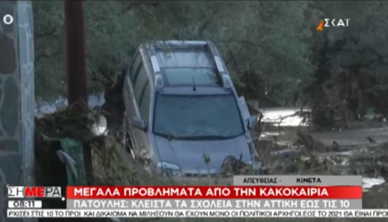 Βιβλική καταστροφή στην Κινέτα: Αυτοκίνητα βρέθηκαν πάνω σε δέντρα