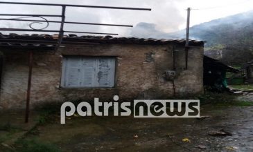 Φωτιά από κεραυνό εκδηλώθηκε σε κατοικία στην Ηλεία