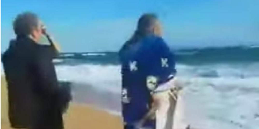 Ιερέας έπεσε στη θάλασσα από τους θυελλώδεις ανέμους στην Κεφαλονιά – Δείτε το βίντεο