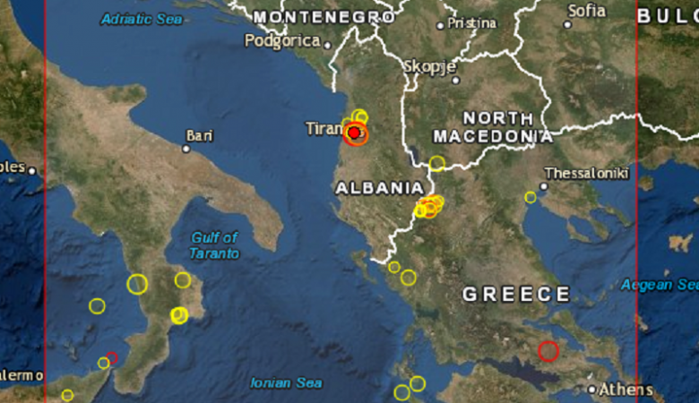 Ισχυρός σεισμός έπληξε την Αλβανία