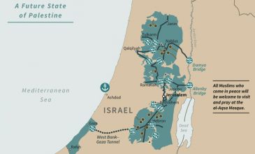 Ο χάρτης του νέου Παλαιστινιακού κράτος που προτείνει ο Τραμπ