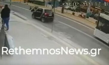 Σοκαριστικό βίντεο: Αυτοκίνητο παρέσυρε μητέρα και παιδί στο Ρέθυμνο